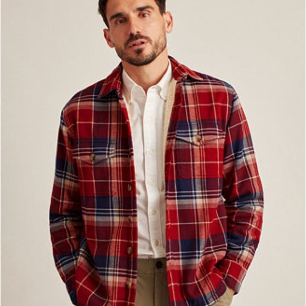 Bonobos Sherpa Lined Plaid Button Up